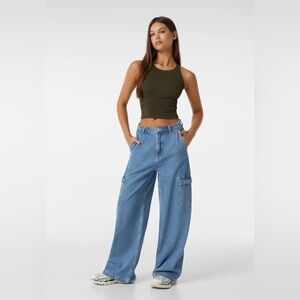 Bershka Wide Leg Jeans Sz00